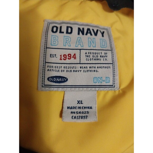 Old Navy Mustard Yellow Full Zip Down Filled Puffer Vest Woman's XL - Picture 5 of 7